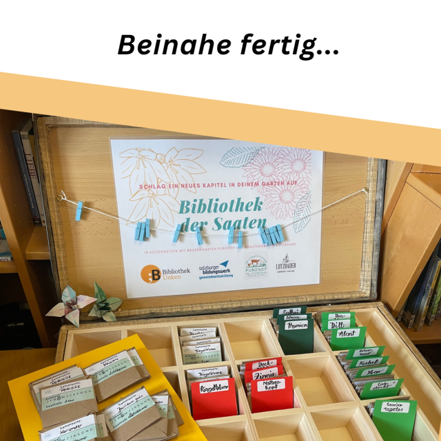 Saatenbibliothek fast fertig